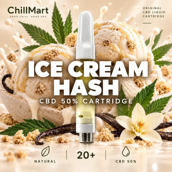 CBDリキッド Ice Cream Hash 50% 1.0ml｜ChillMartオリジナル